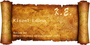 Kiszel Edina névjegykártya